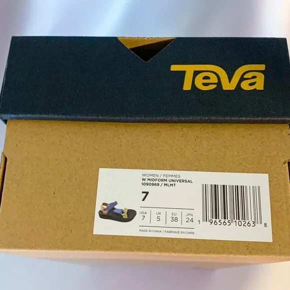 Teva Ladies Midform Multi-colored Sandals Size 7 - Picture 11 of 12